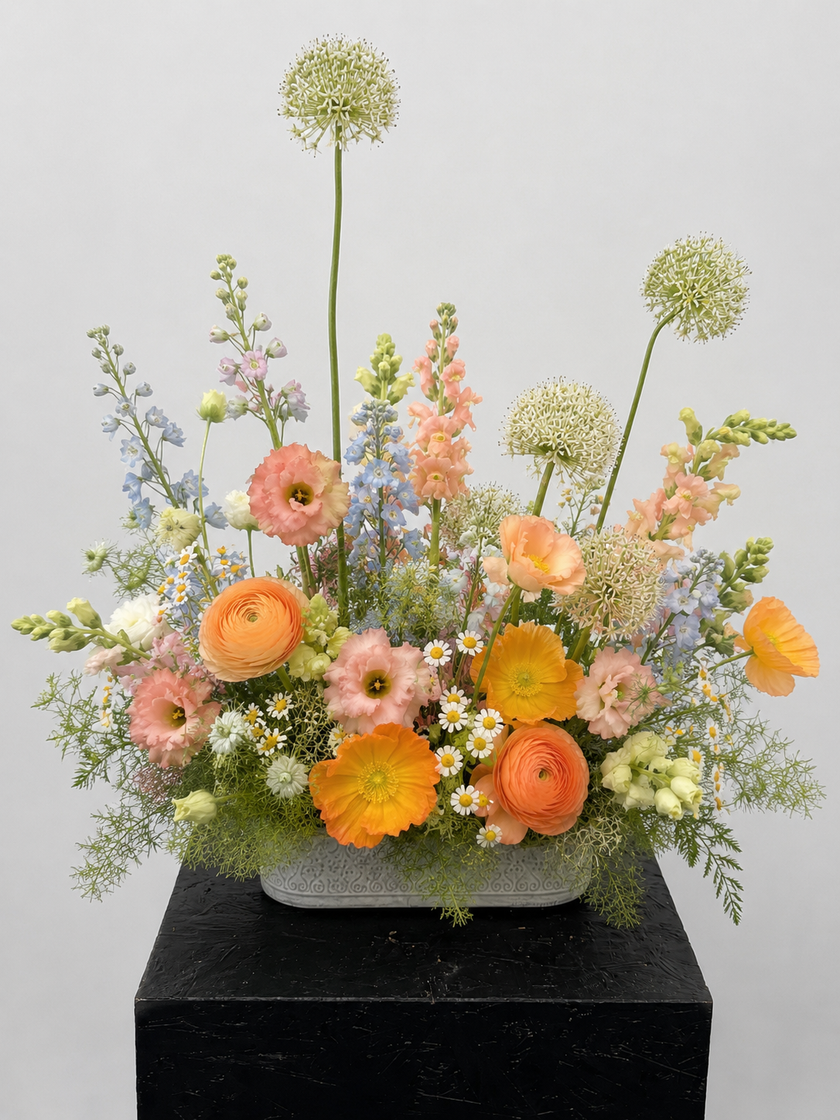 Summer Sonata Trough Arrangement